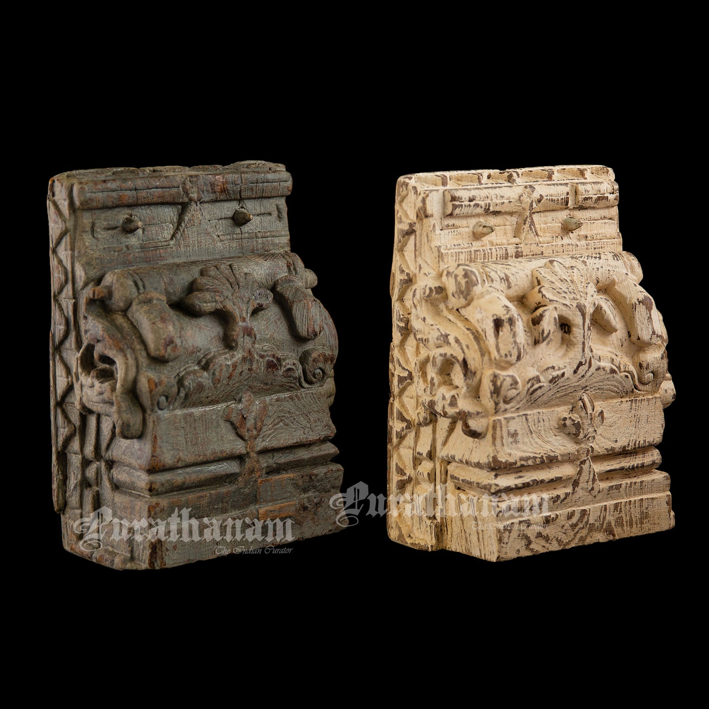 Wooden wall brackets - Pair