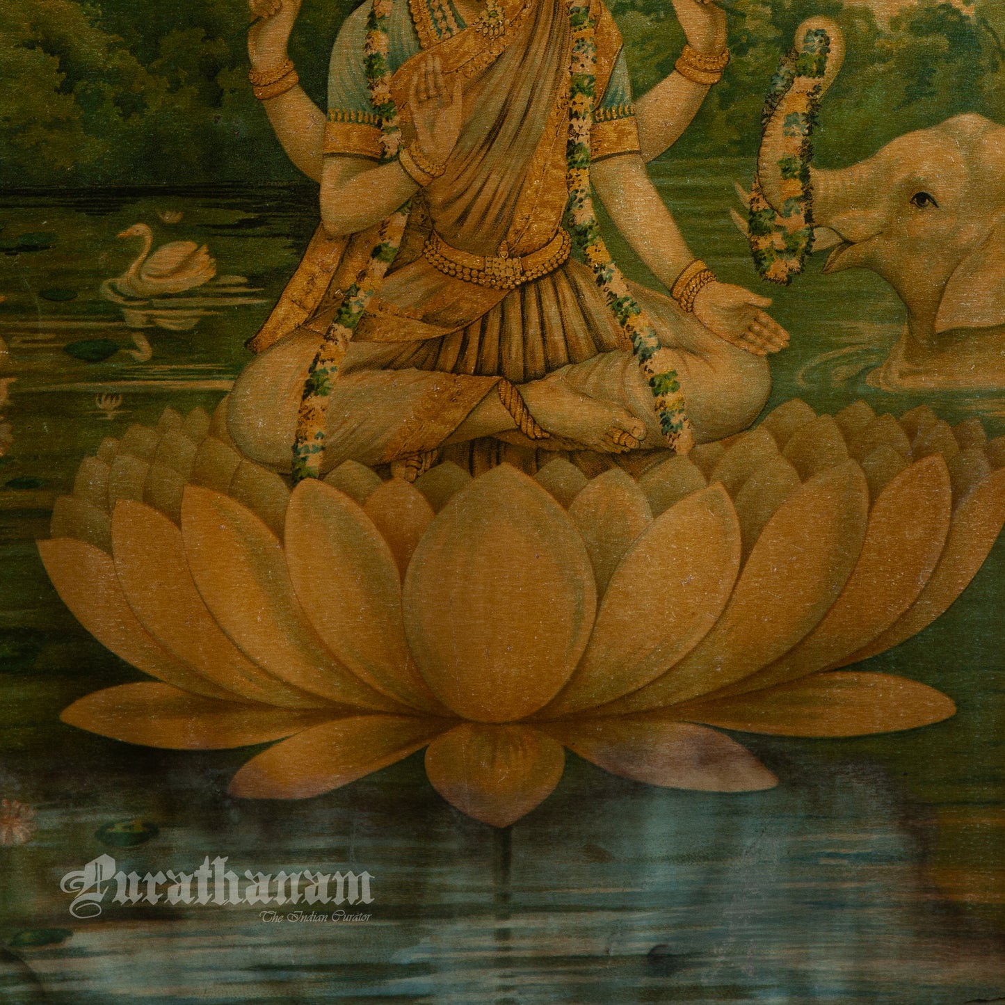 Lakshmi - Oleograph Print (Ravi Varma)