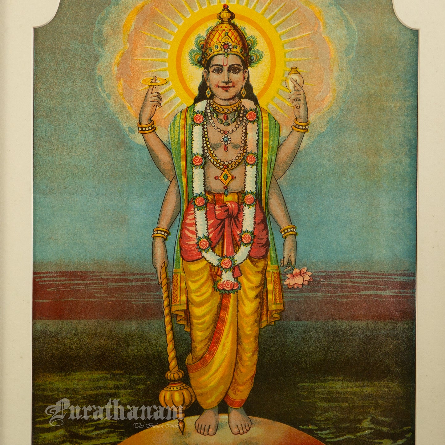 Sri Vishnu (Chromolithograph Print)