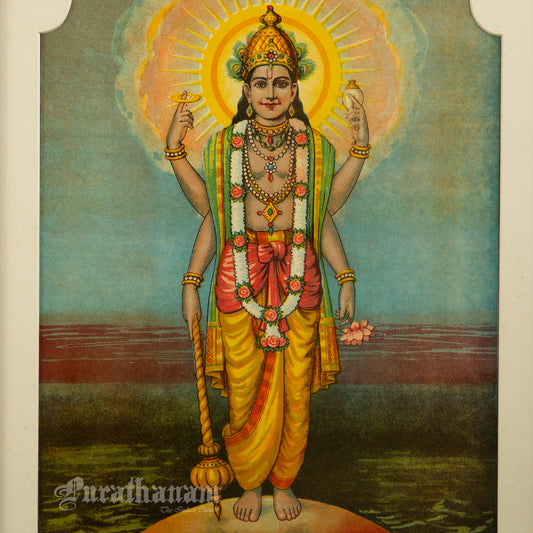 Sri Vishnu (Chromolithograph Print)