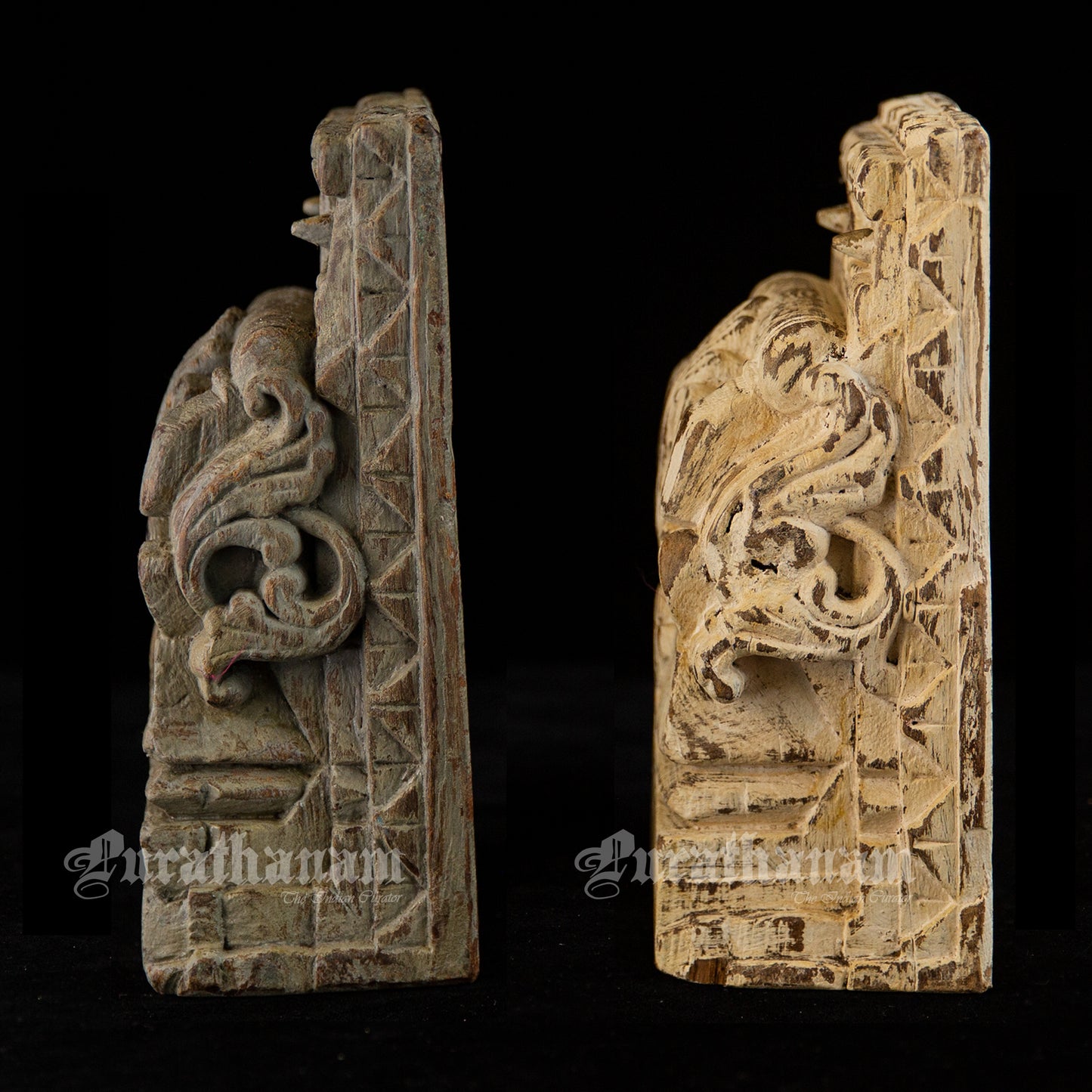 Wooden wall brackets - Pair