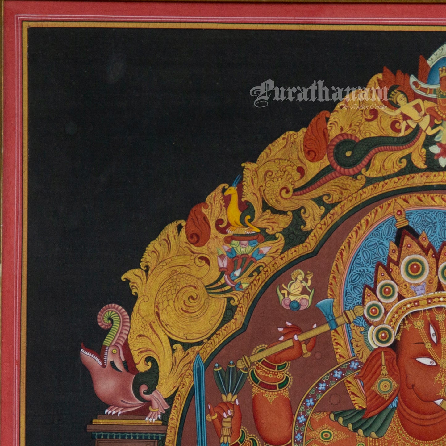 12-Armed Maha Rakta Ganapati - Tibetan thangka Art