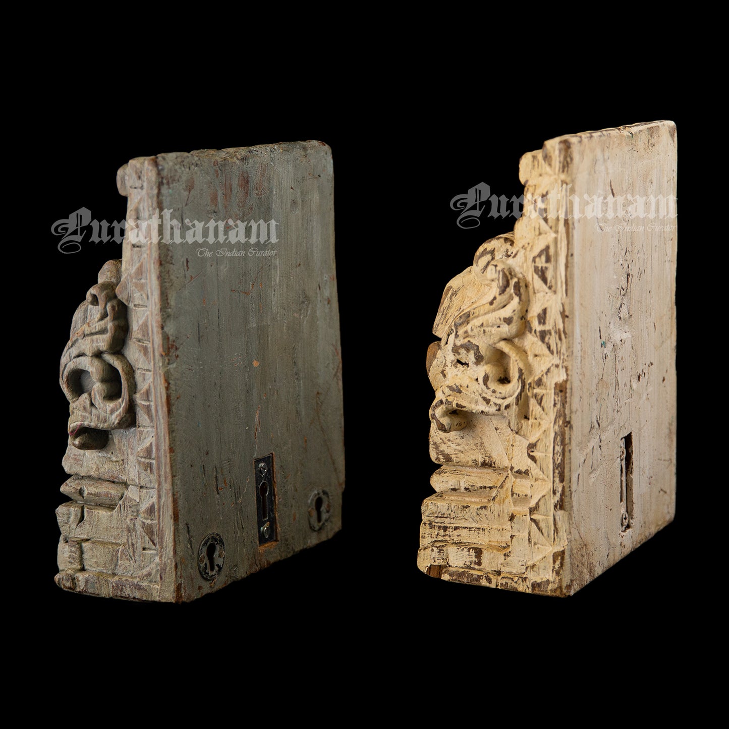 Wooden wall brackets - Pair