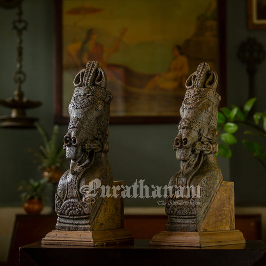 Horse Head Brackets - Pair (Teak Wood)