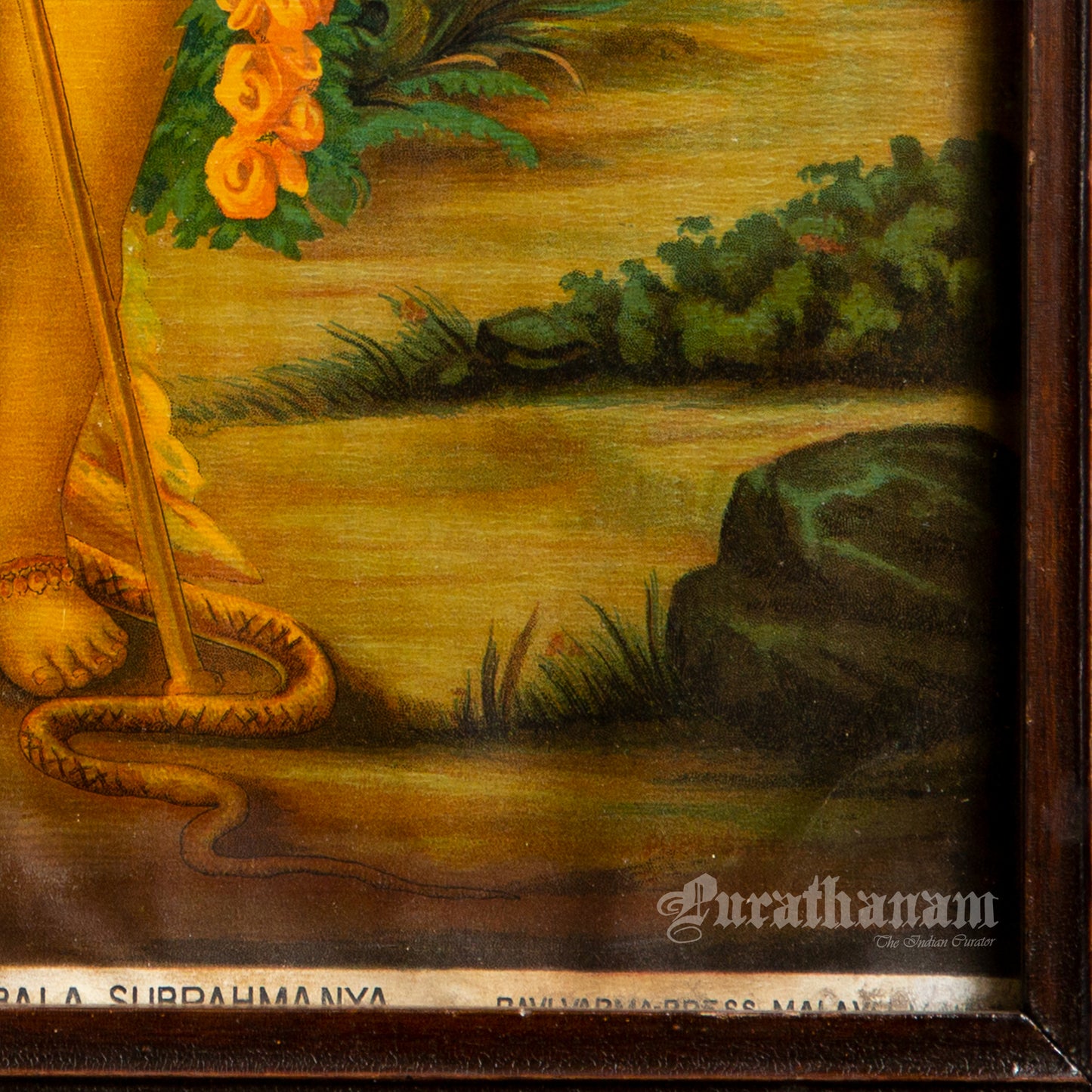 Sri Bala Subramanya - Oleograph Print - Enbellished