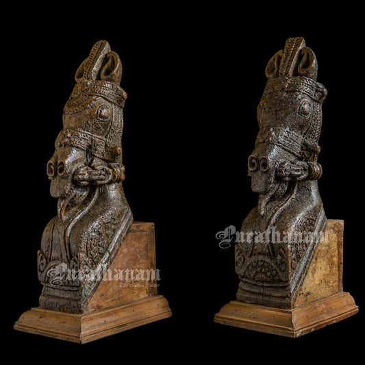 Horse Head Brackets - Pair (Teak Wood)