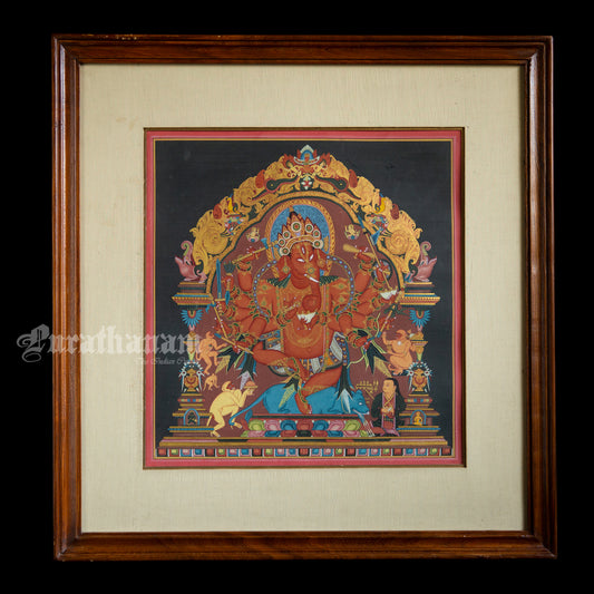 12-Armed Maha Rakta Ganapati - Tibetan thangka Art
