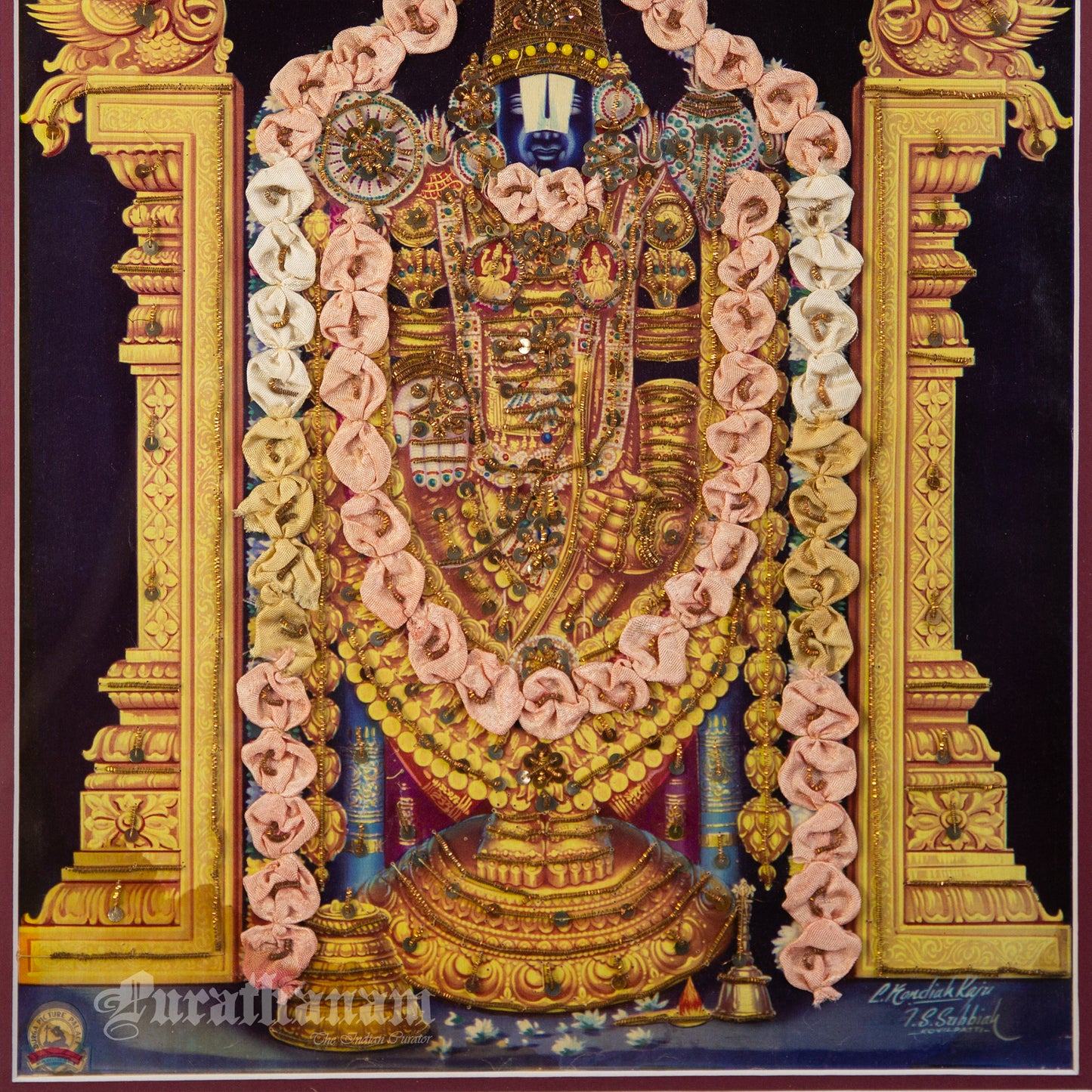 Thirupathi Venkateswarar - Kondiah Raju (Offset Print) - Embellished