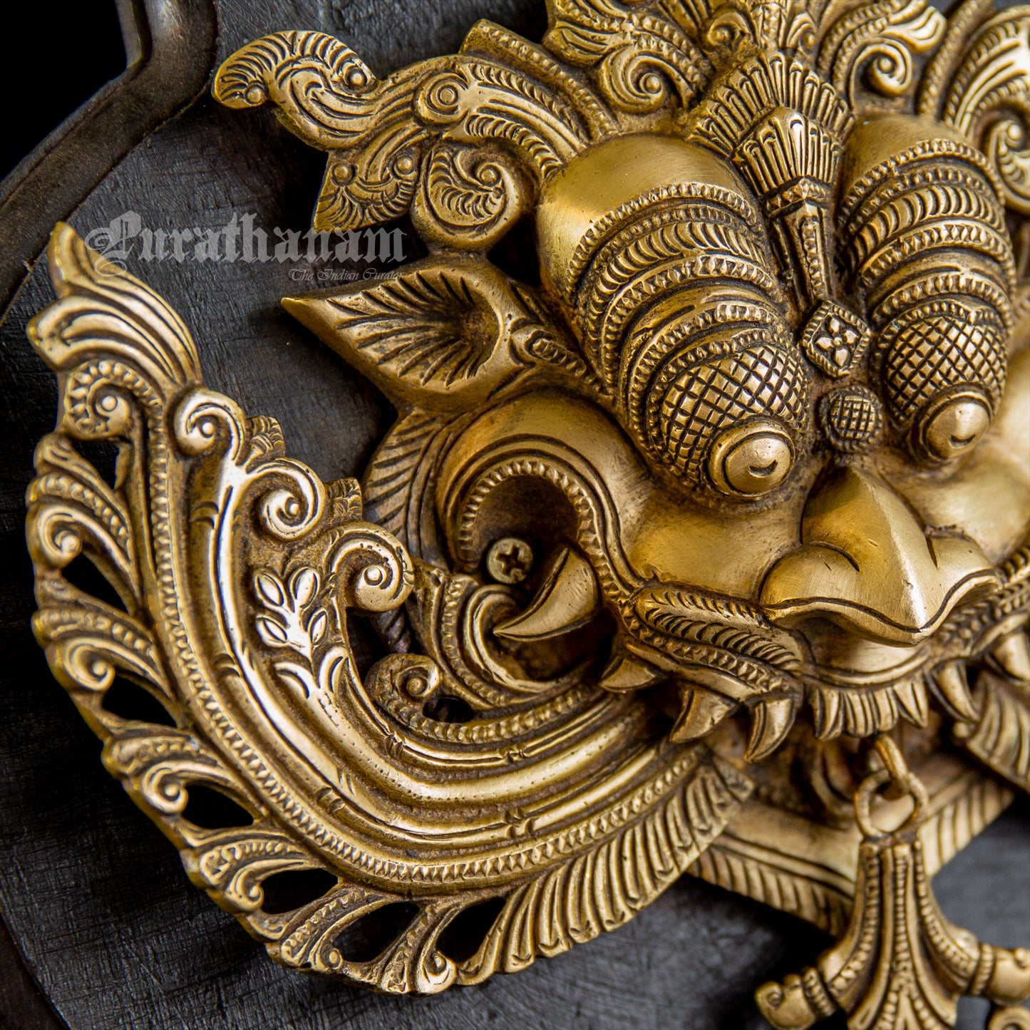 Keertimukha plaque - Brass