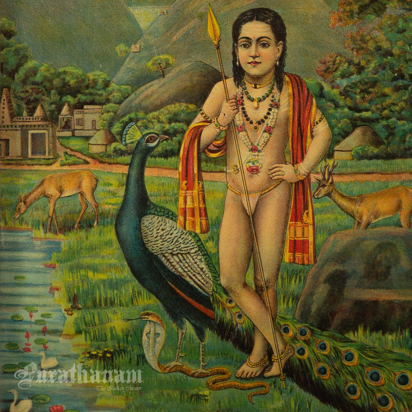 Pazhani Murugan  - Oleograph Print