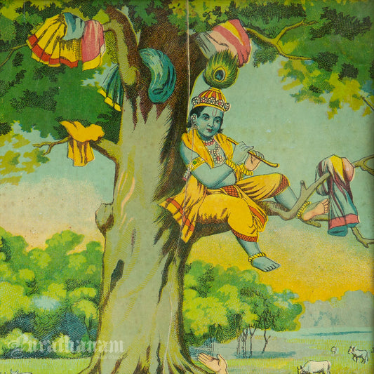 Gopi Vastraharan  - Oleograph Print