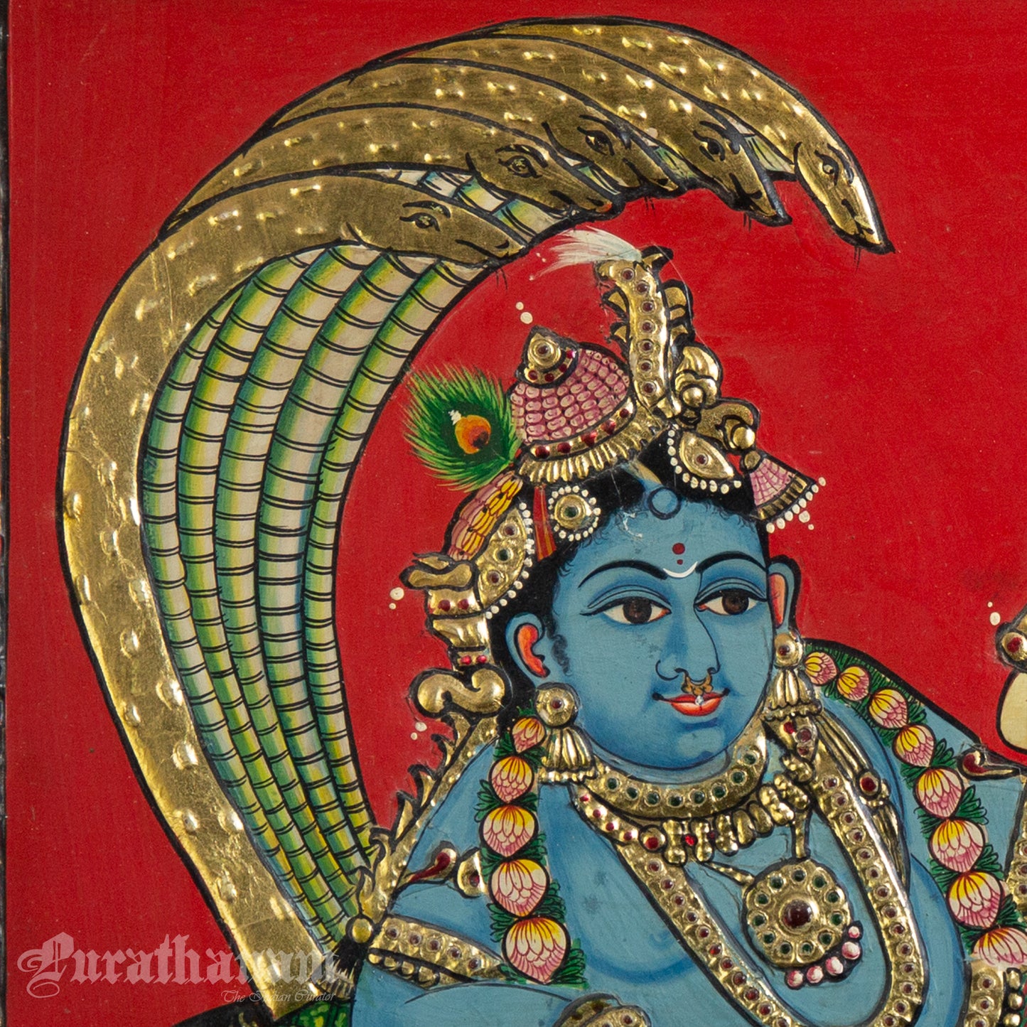 Shesh Shayi Krishna - Tanjore Painting