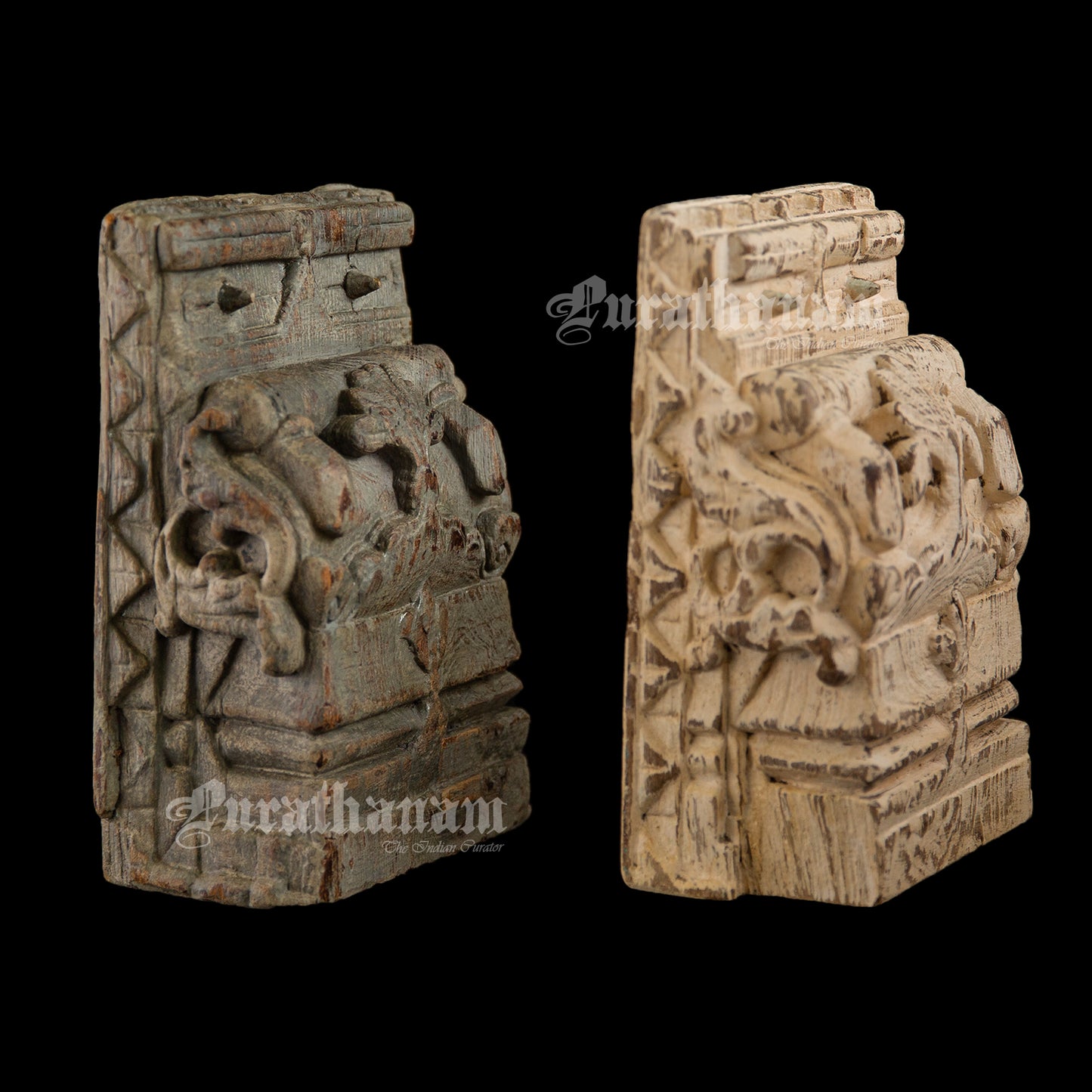 Wooden wall brackets - Pair