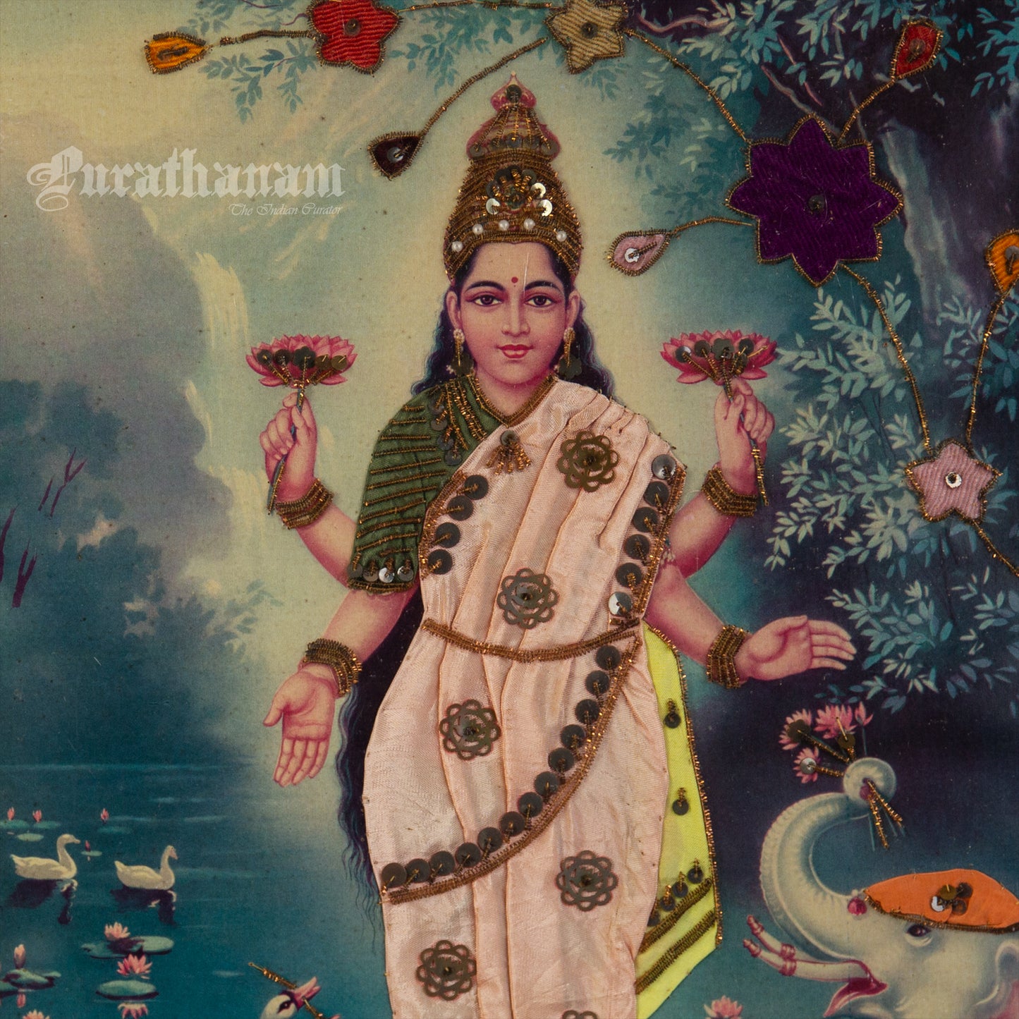 Lakshmi- Kondiah Raju (Offset Print) - Embellished