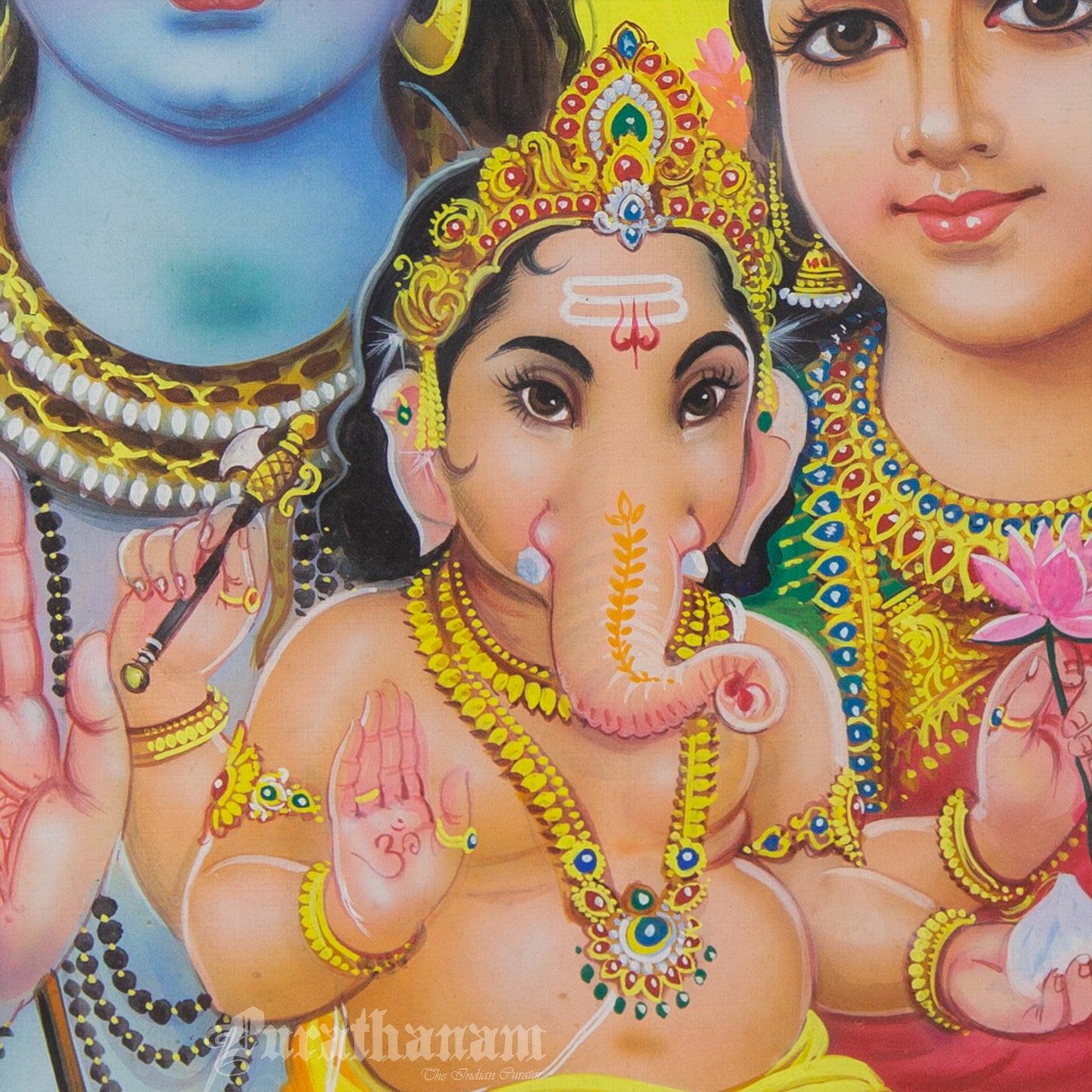 Shiva Parvati Ganesh
- watercolor Painting by Ma. Baskar