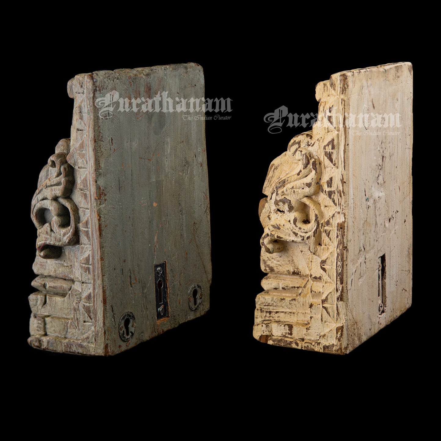 Wooden wall brackets - Pair