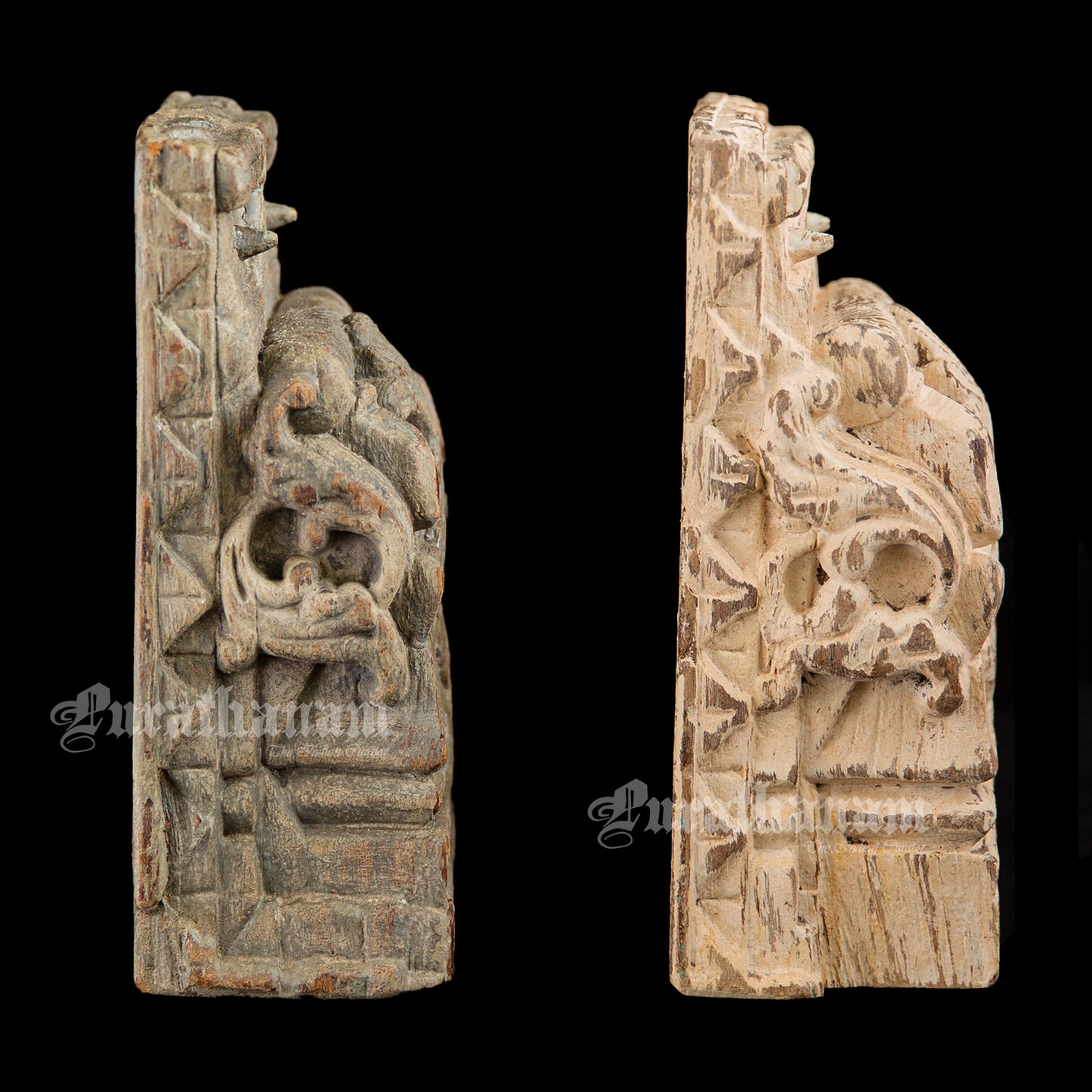 Wooden wall brackets - Pair