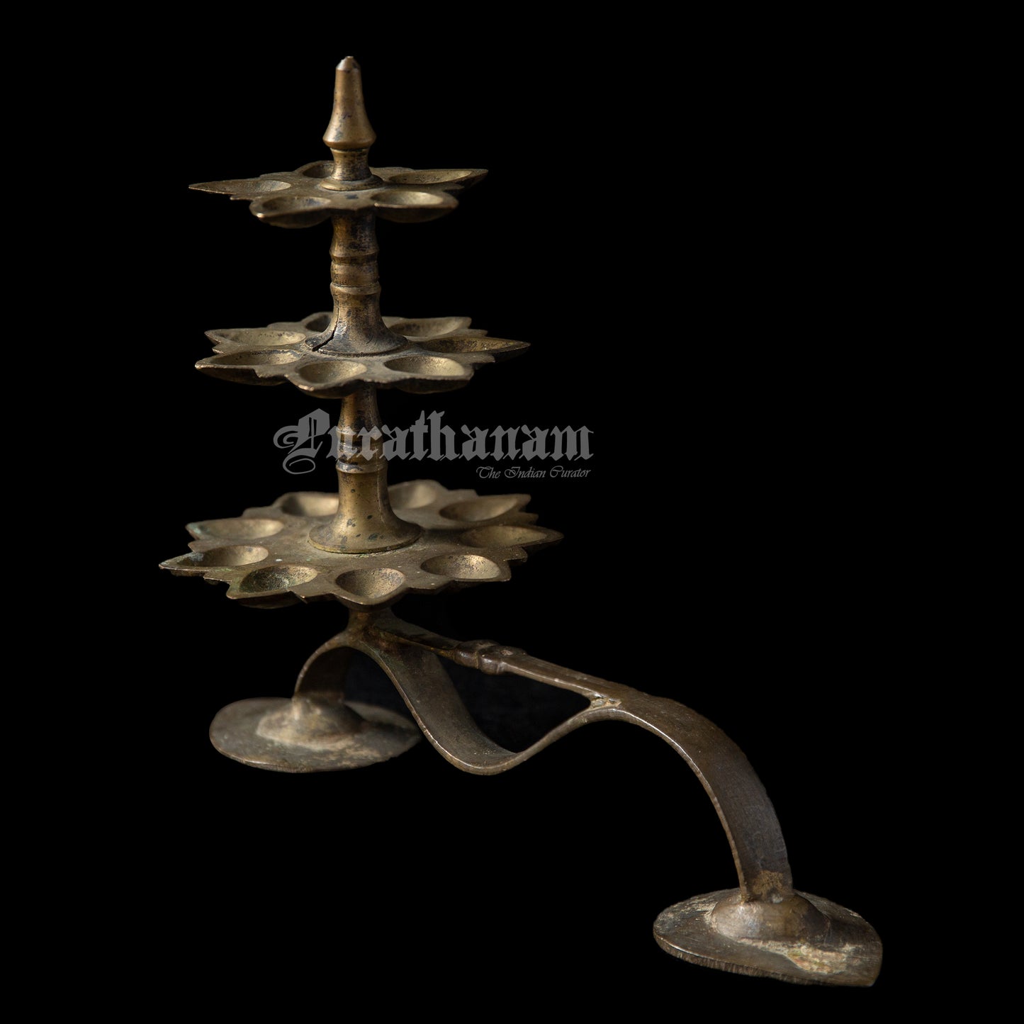Arthi Lamp (Three layer) - Brass