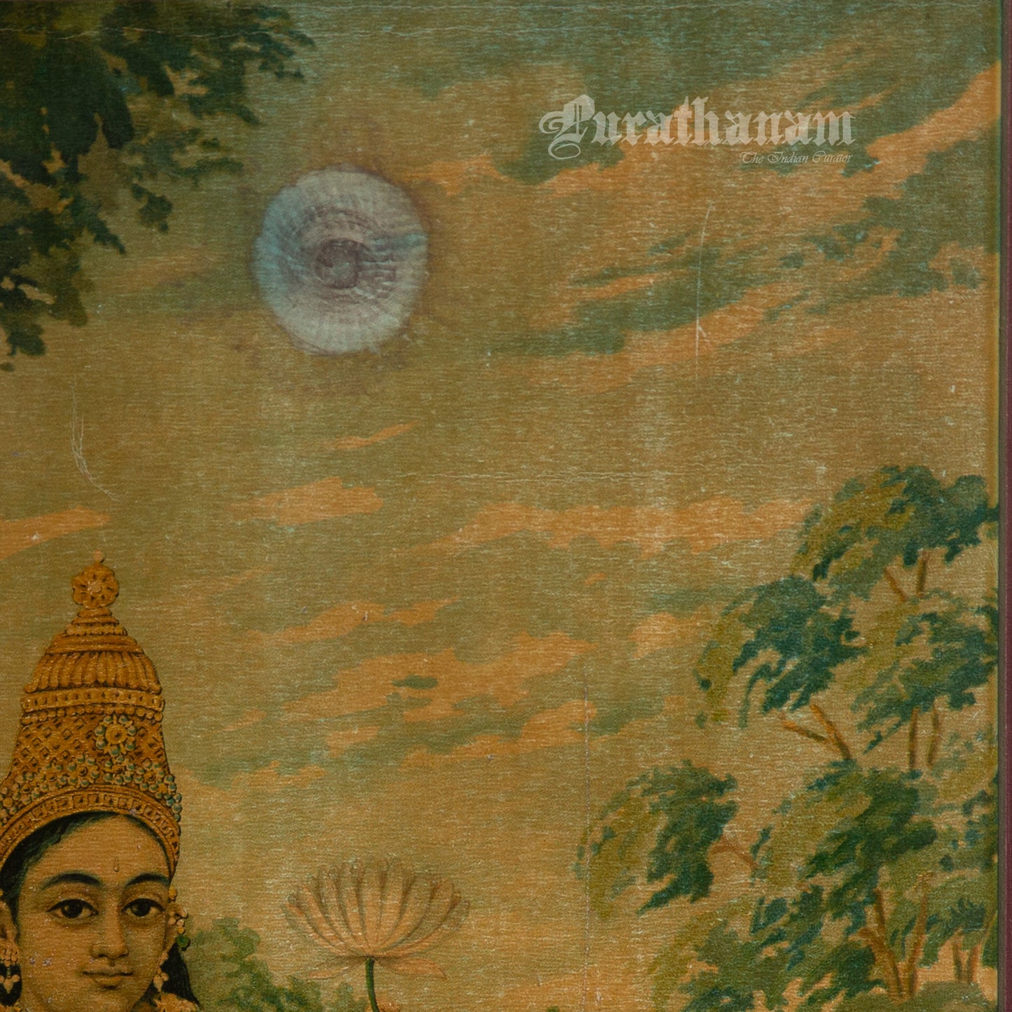 Lakshmi - Oleograph Print (Ravi Varma)