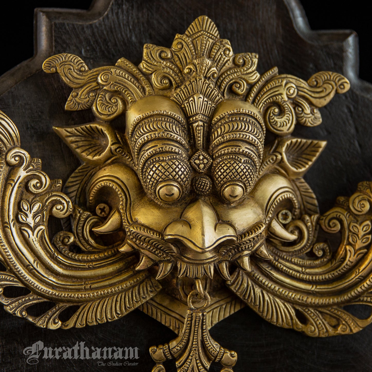 Keertimukha plaque - Brass