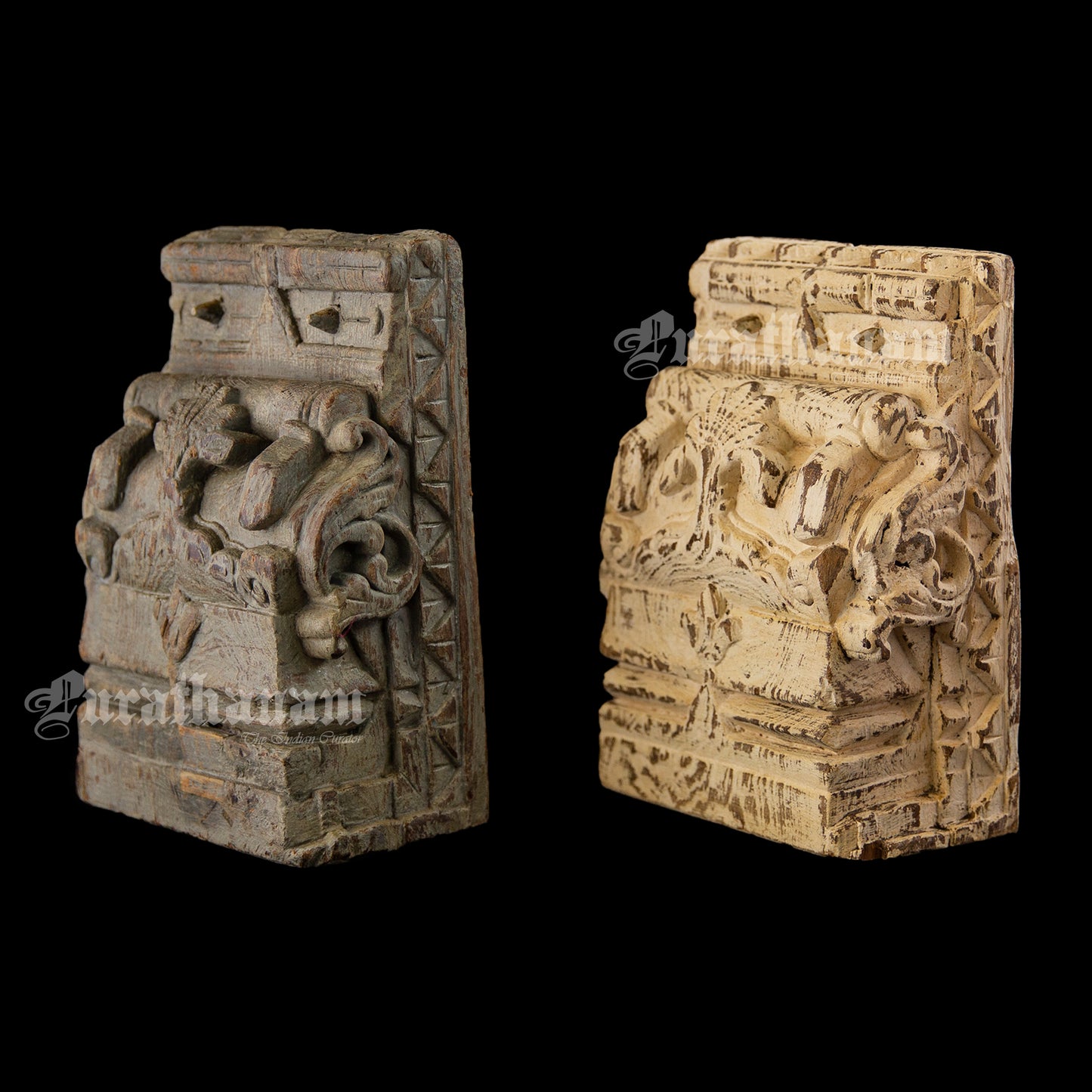 Wooden wall brackets - Pair