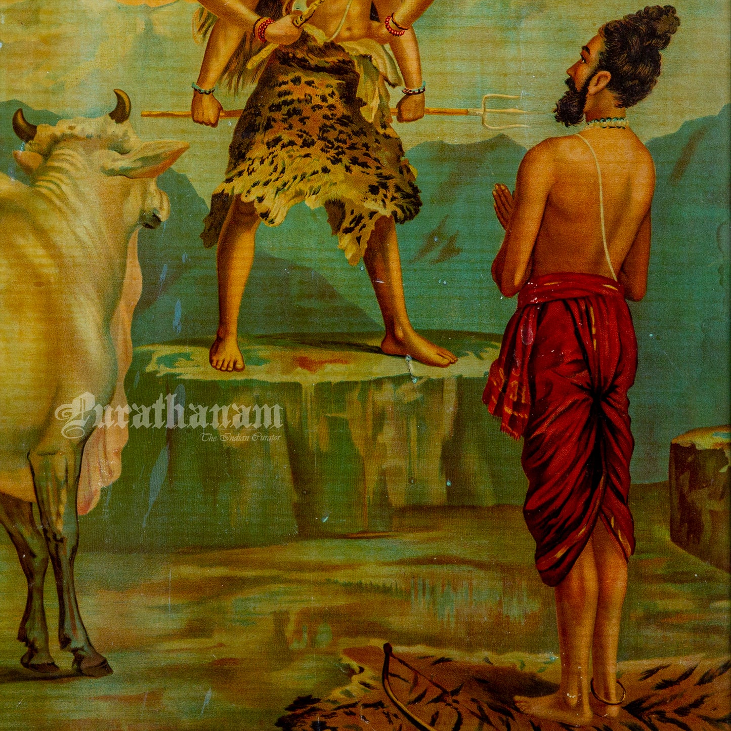 Gangavataran - Oleograph Print (Ravi Varma)