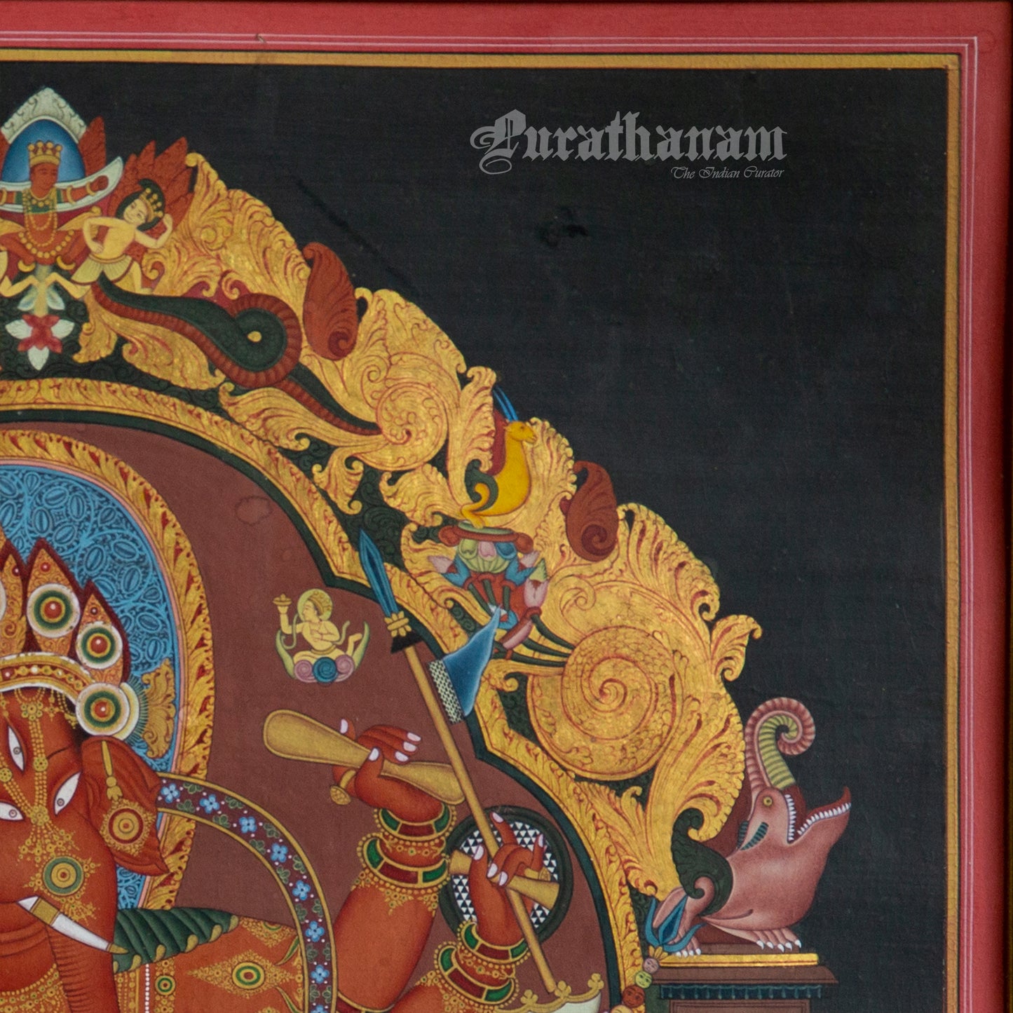 12-Armed Maha Rakta Ganapati - Tibetan thangka Art