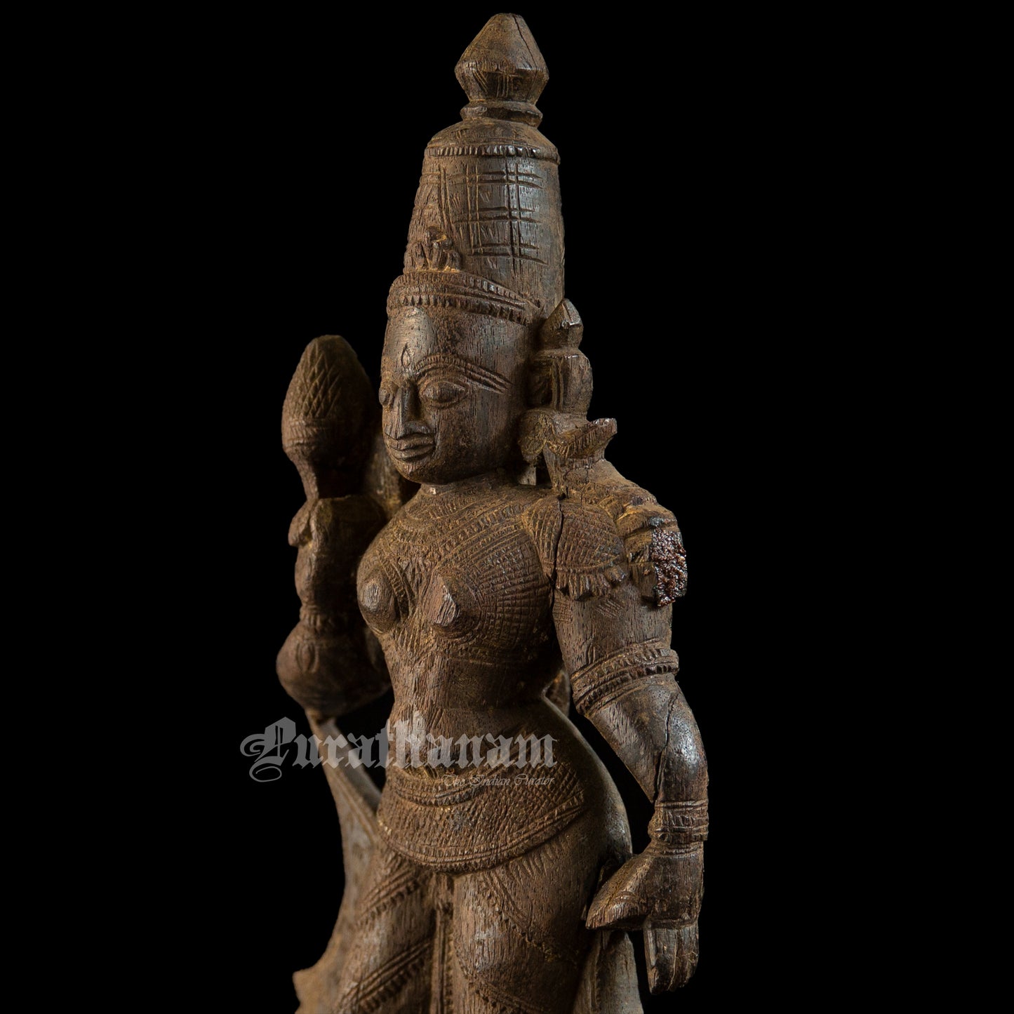 Lakshmi - Red Sanders wood sculpture
