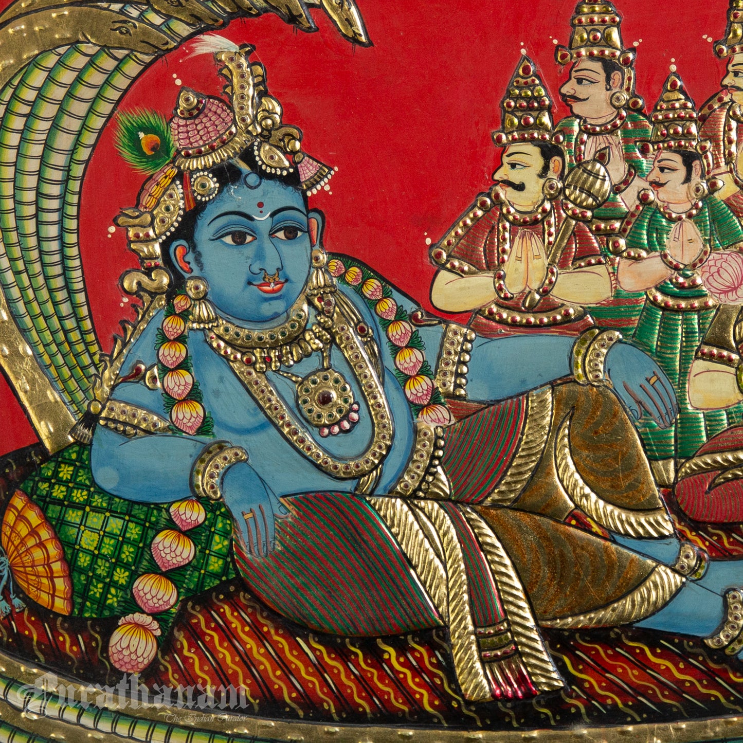 Shesh Shayi Krishna - Tanjore Painting