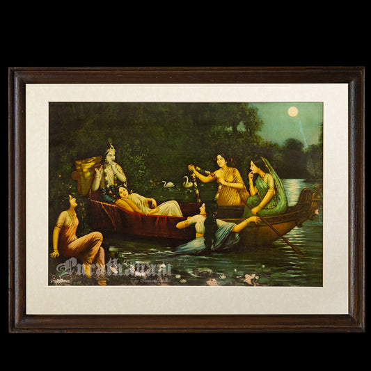 Yamuna Vihar - German Oleograph Print (Vasudeo H. Pandya)