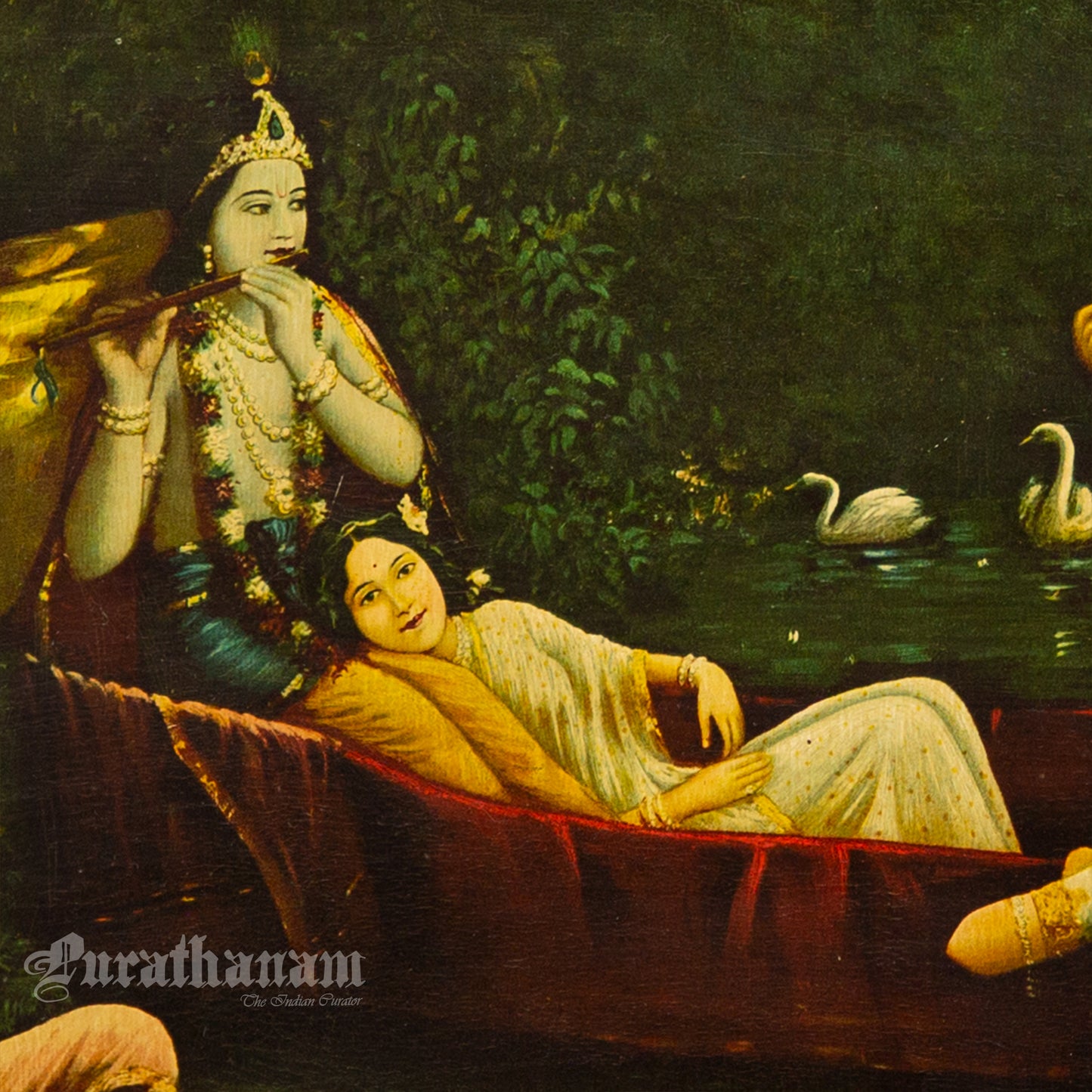 Yamuna Vihar - German Oleograph Print (Vasudeo H. Pandya)