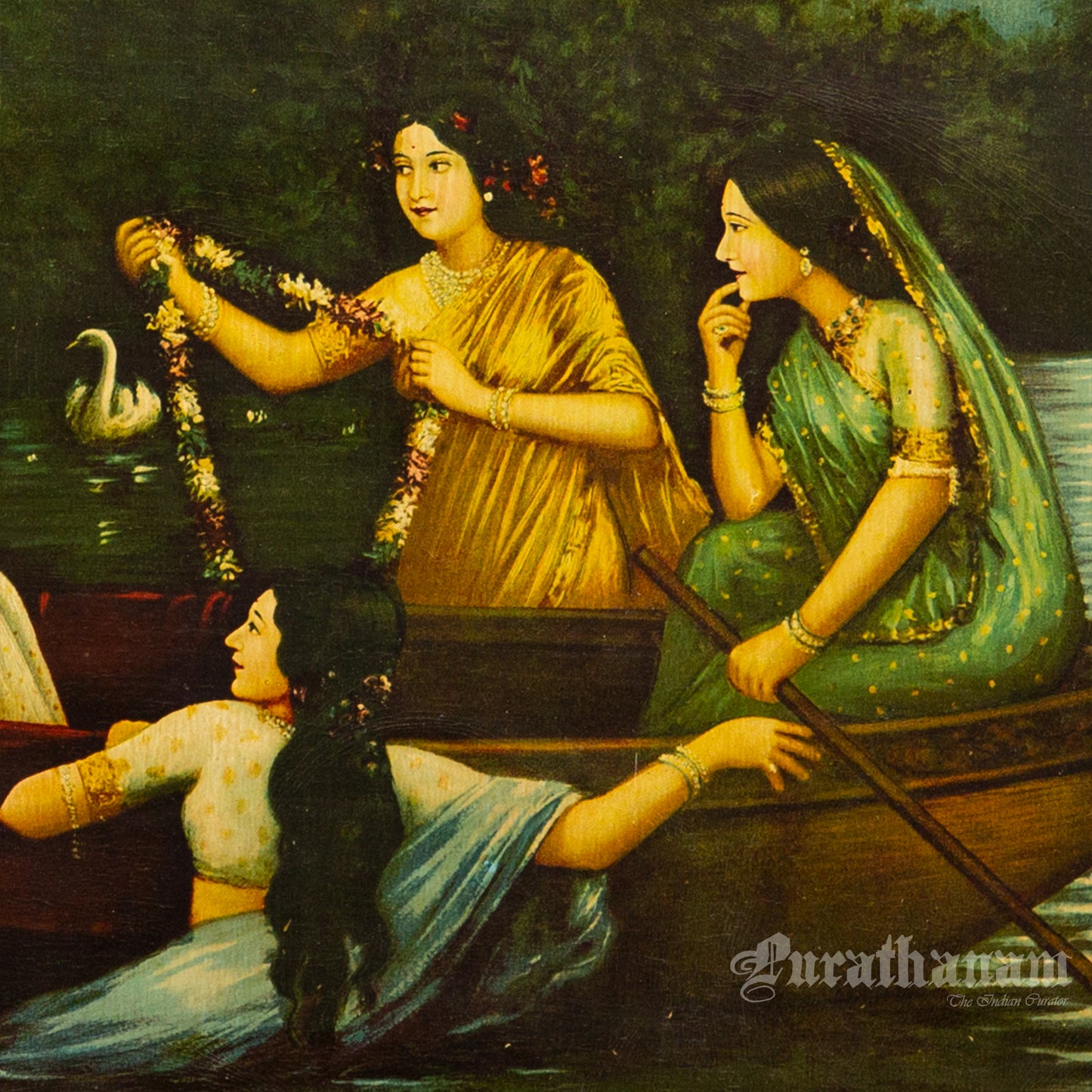 Yamuna Vihar - German Oleograph Print (Vasudeo H. Pandya)