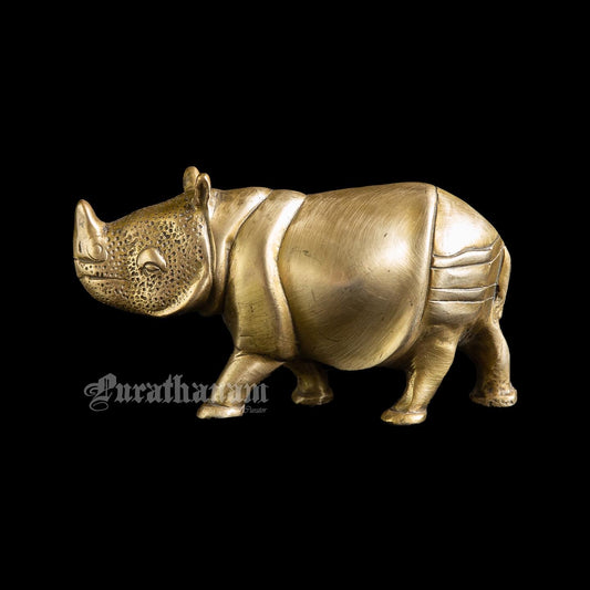 Rhinoceros Brass sculpture