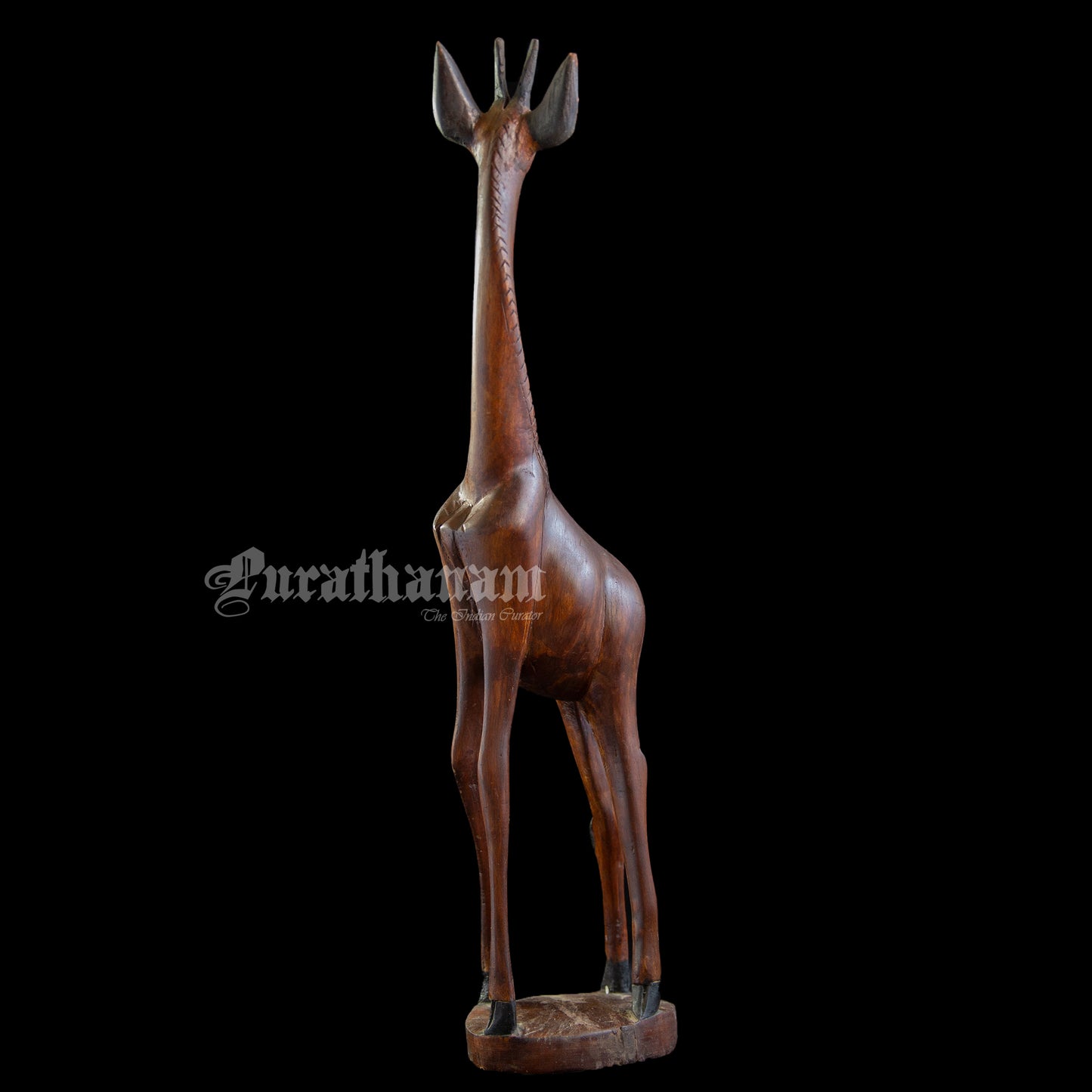 Giraffe Wooden Sculpture- African wood (made of single block)