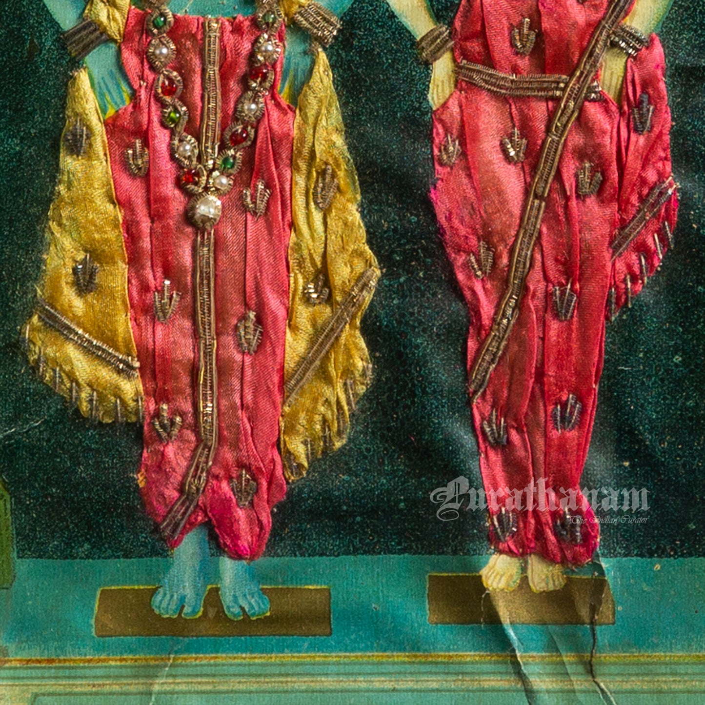 Vittal Rukhmini  by Ravi Varma   - Embellished Lithograph Print