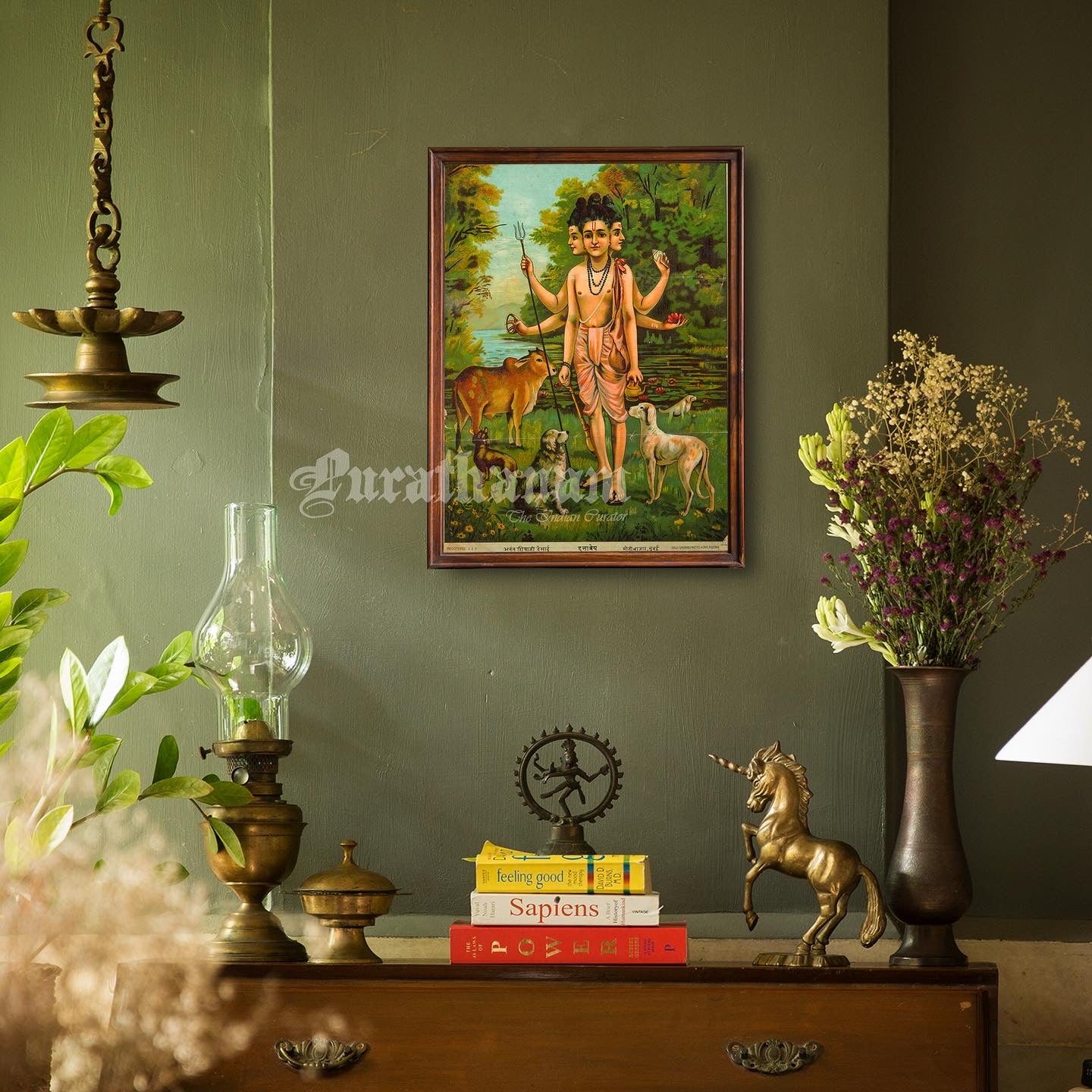Duttatreya By Ravi Varma - Lithograph Print