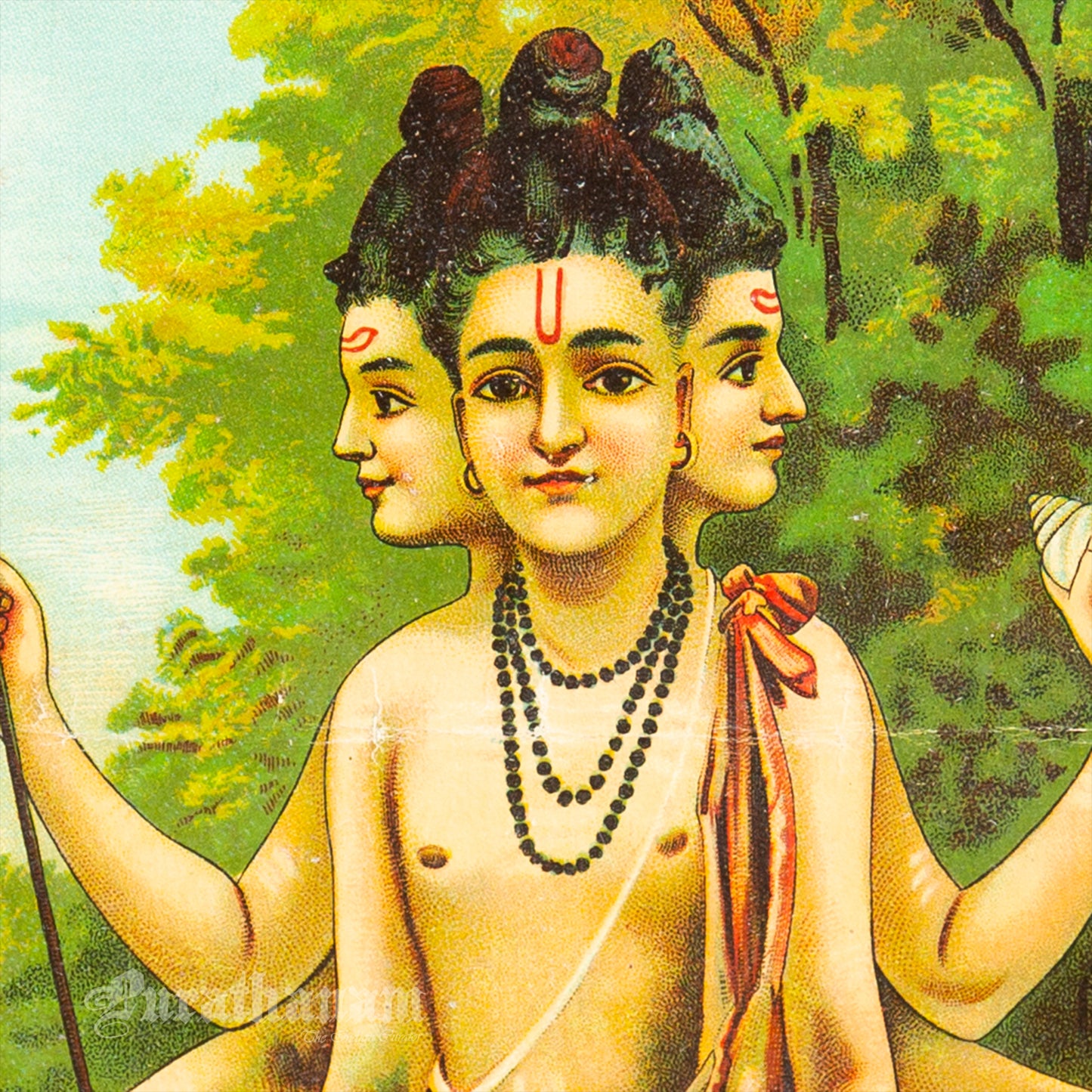 Duttatreya By Ravi Varma - Lithograph Print