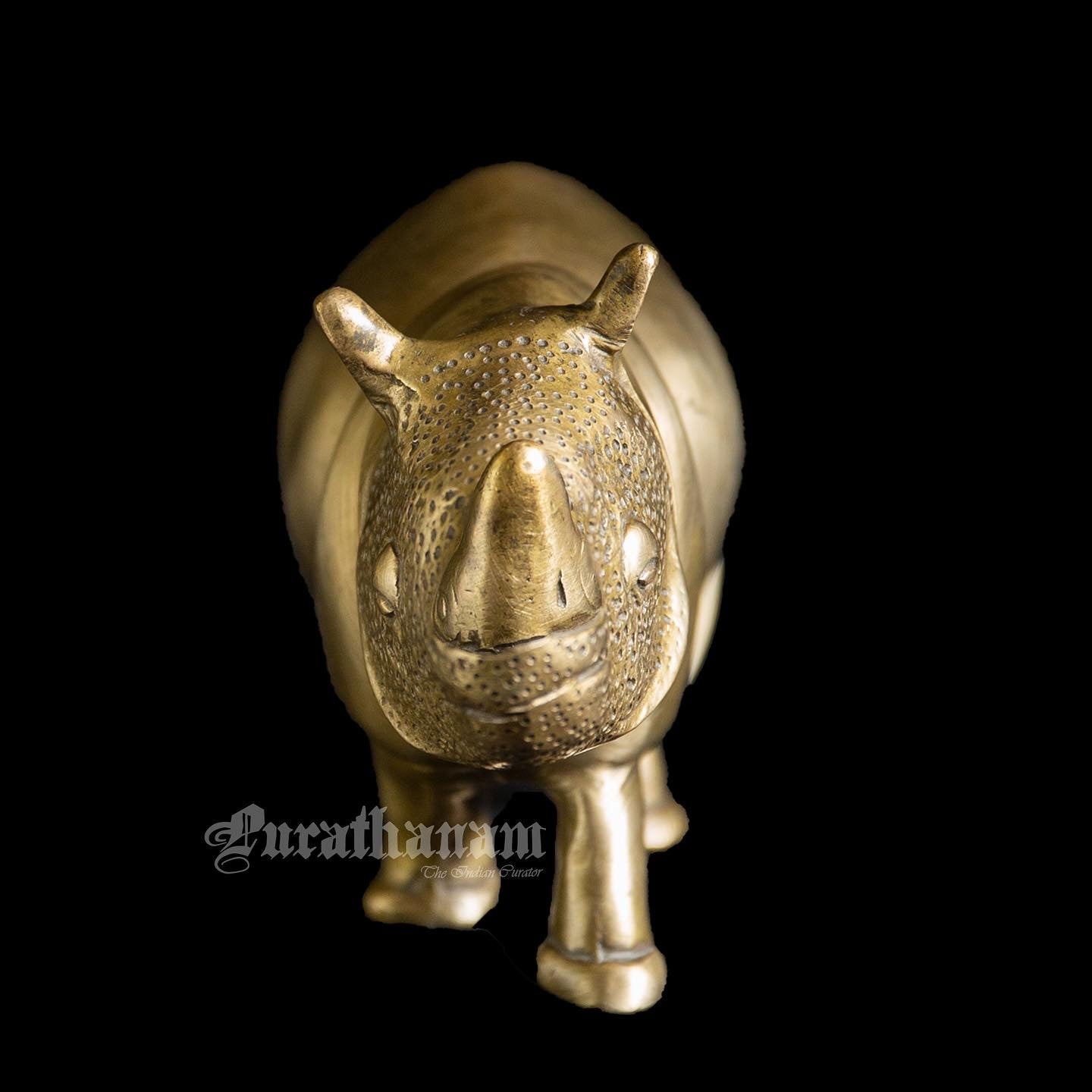 Rhinoceros Brass sculpture