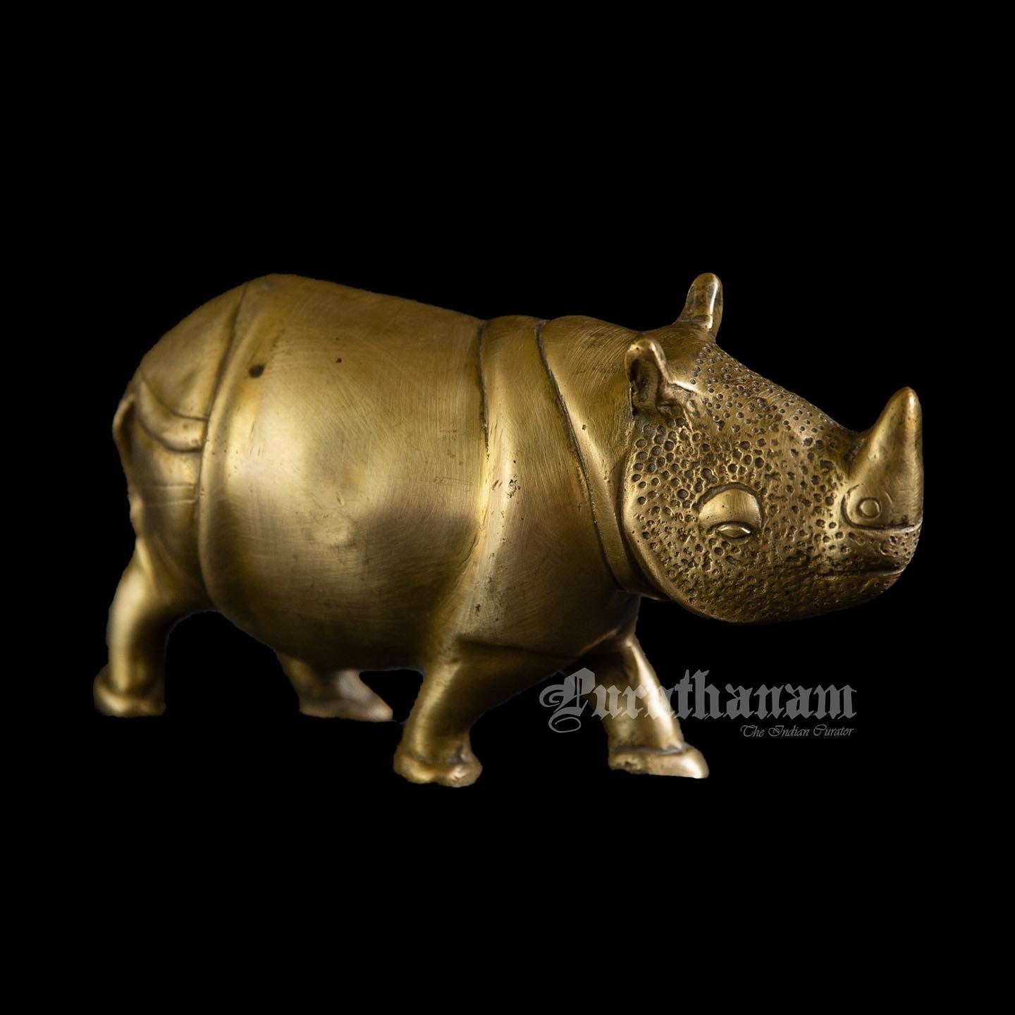 Rhinoceros Brass sculpture