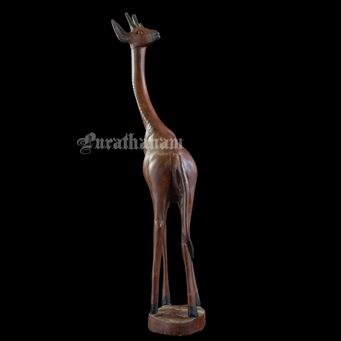 Giraffe Wooden Sculpture- African wood (made of single block)