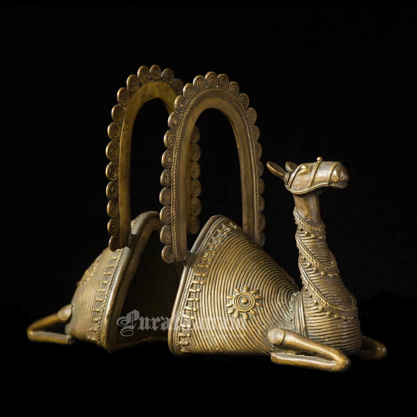 Vintage Brass Camel Book ends