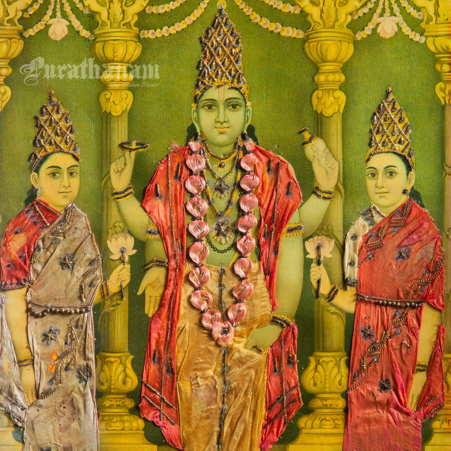 Sree Venkatesaperumall by C. G. Ramanujam ( Embellished) (Oleograph Print)