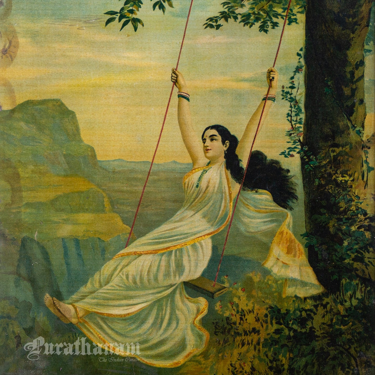 Mohini by Ravi Varma - Lithograph Print