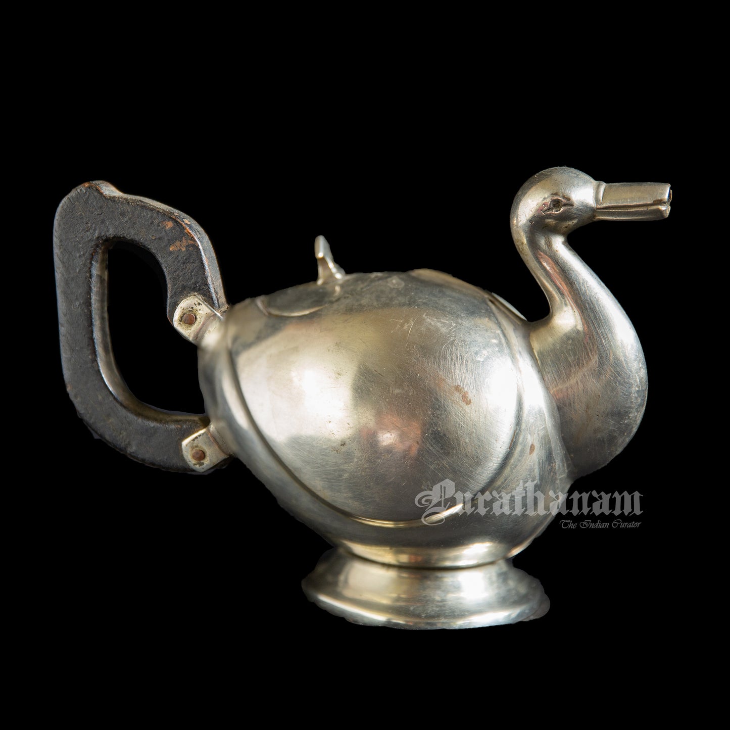 Art Deco Duck shaped Tea Kettle - Brass