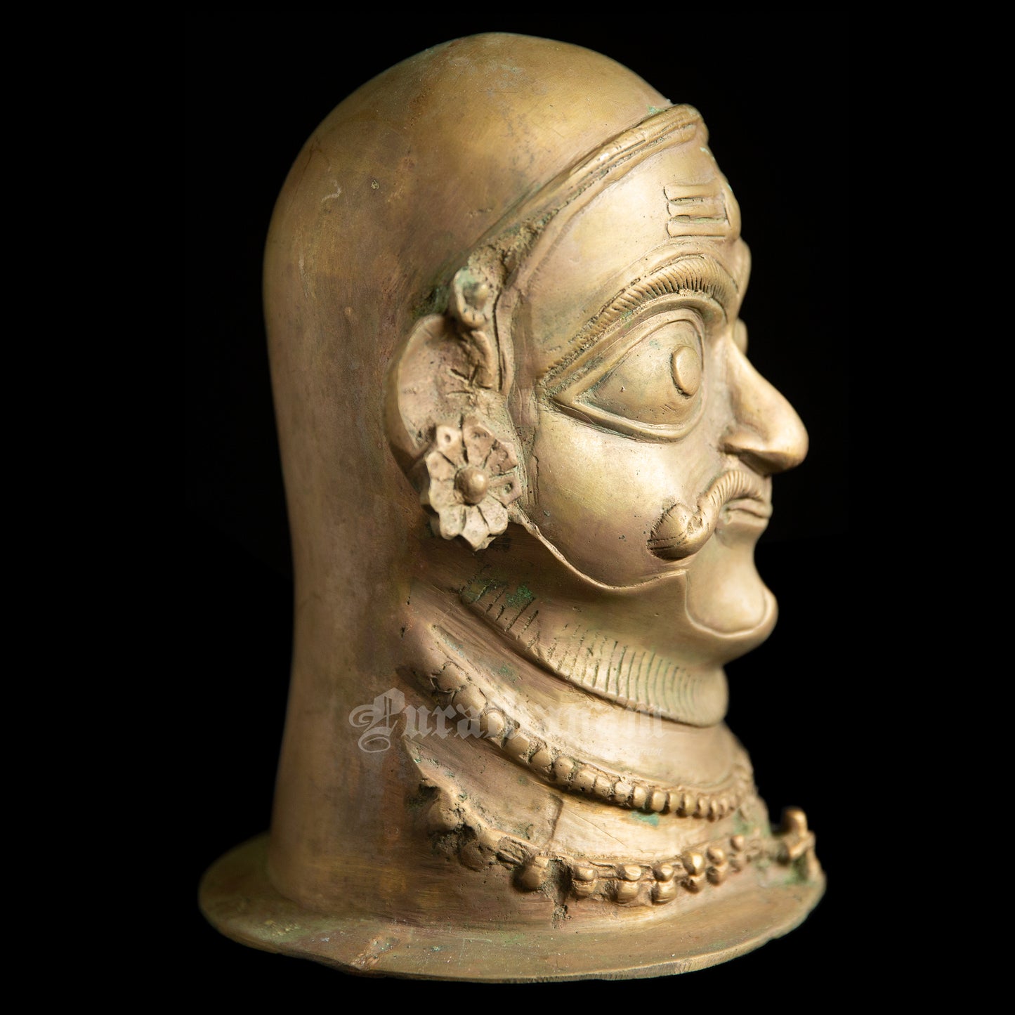 Bhairava Head, Gauri Head and Shiva Mukhalingam - Brass