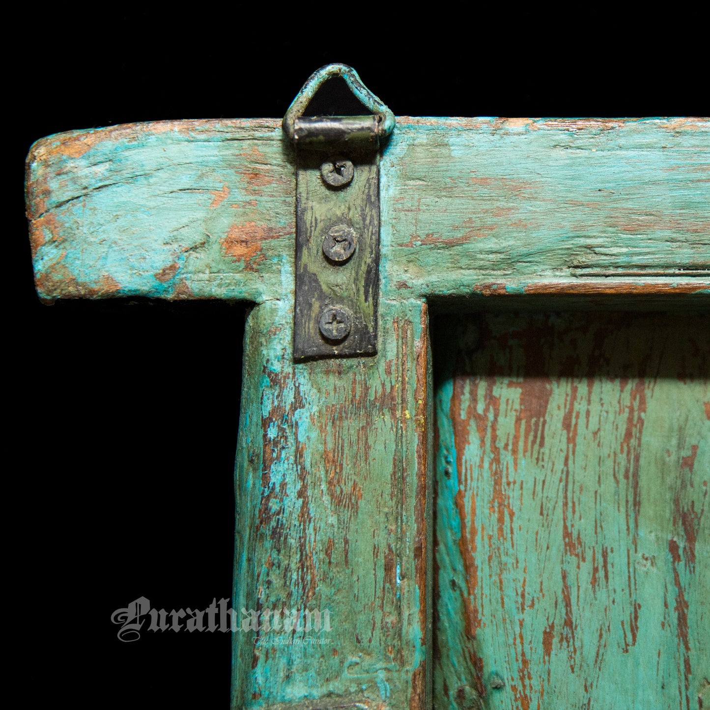 Turquoise Brass embellished Window