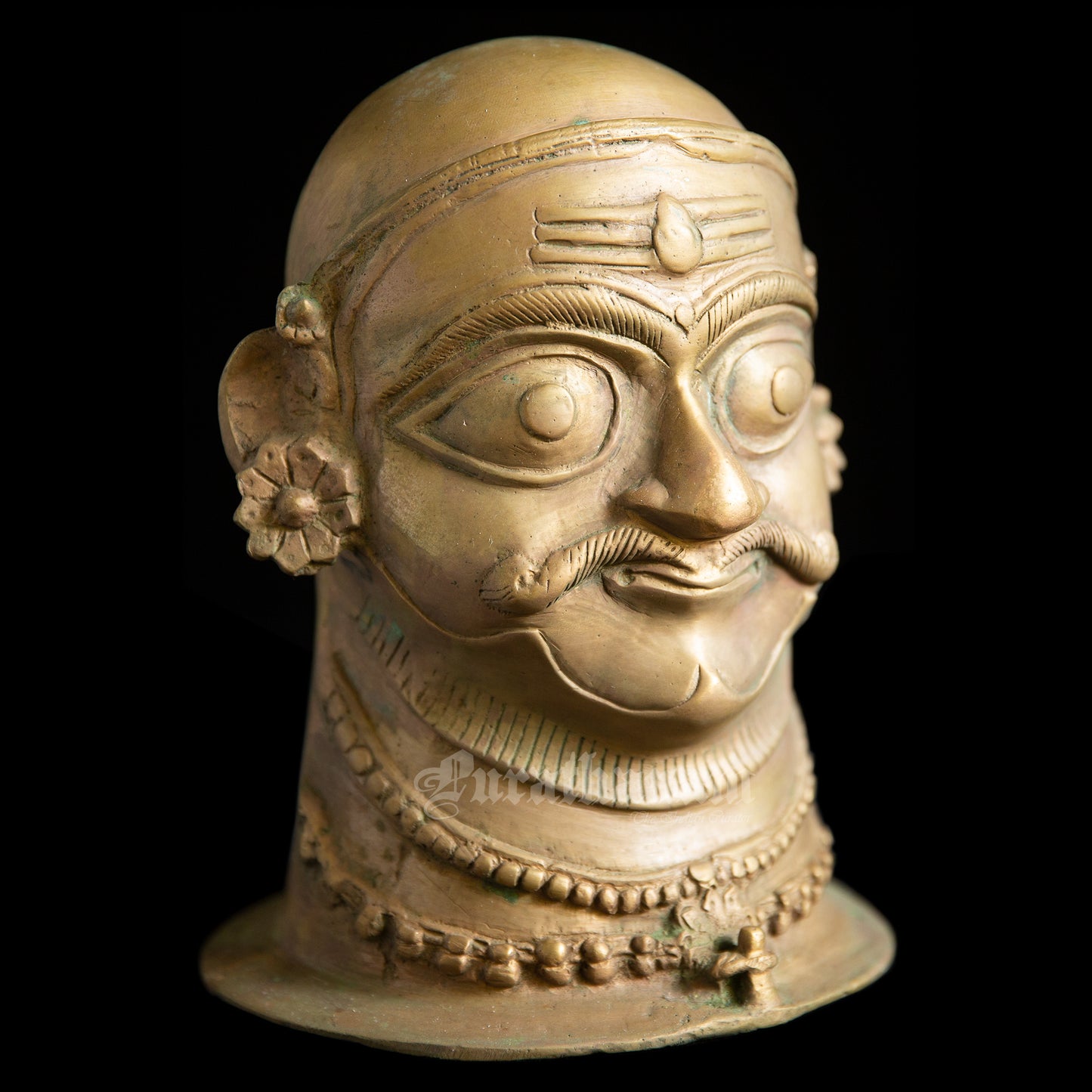 Bhairava Head, Gauri Head and Shiva Mukhalingam - Brass