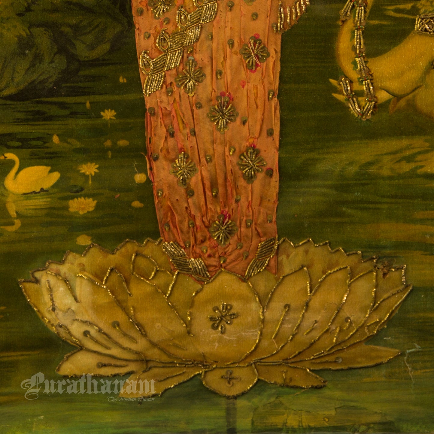 Lakshmi by Ravi Varma - Embellished