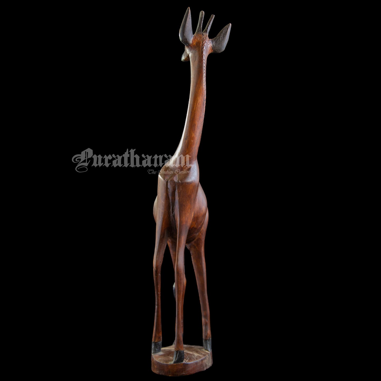 Giraffe Wooden Sculpture- African wood (made of single block)