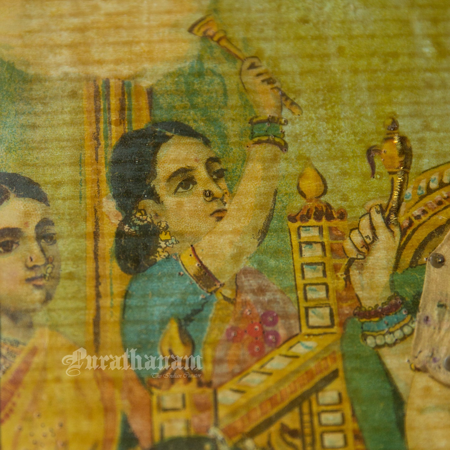 Ambika by Ravi Varma - Embellished (Oleograph Print)